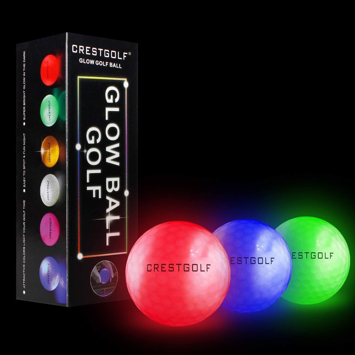 Crestgolf Glow in The Dark Golf Balls